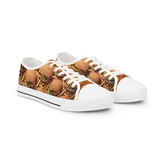 Burger & Fries Men's Low Top Food Shoes